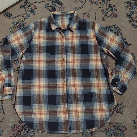 Long Sleeve Button Up Shirts Jacket for Men Casual Plaid Slim-Fit - Picture 1 of 7